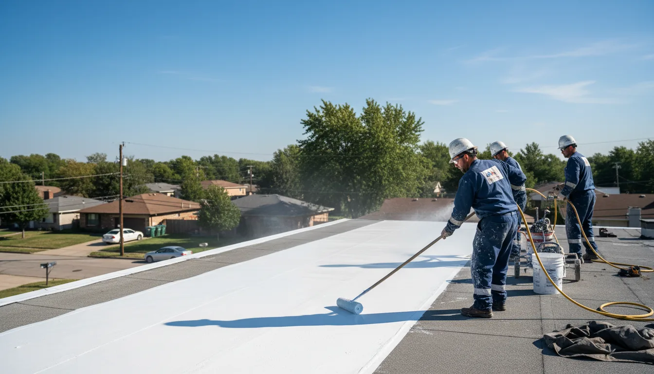 Commercial roof coating in Medanales, NM near me